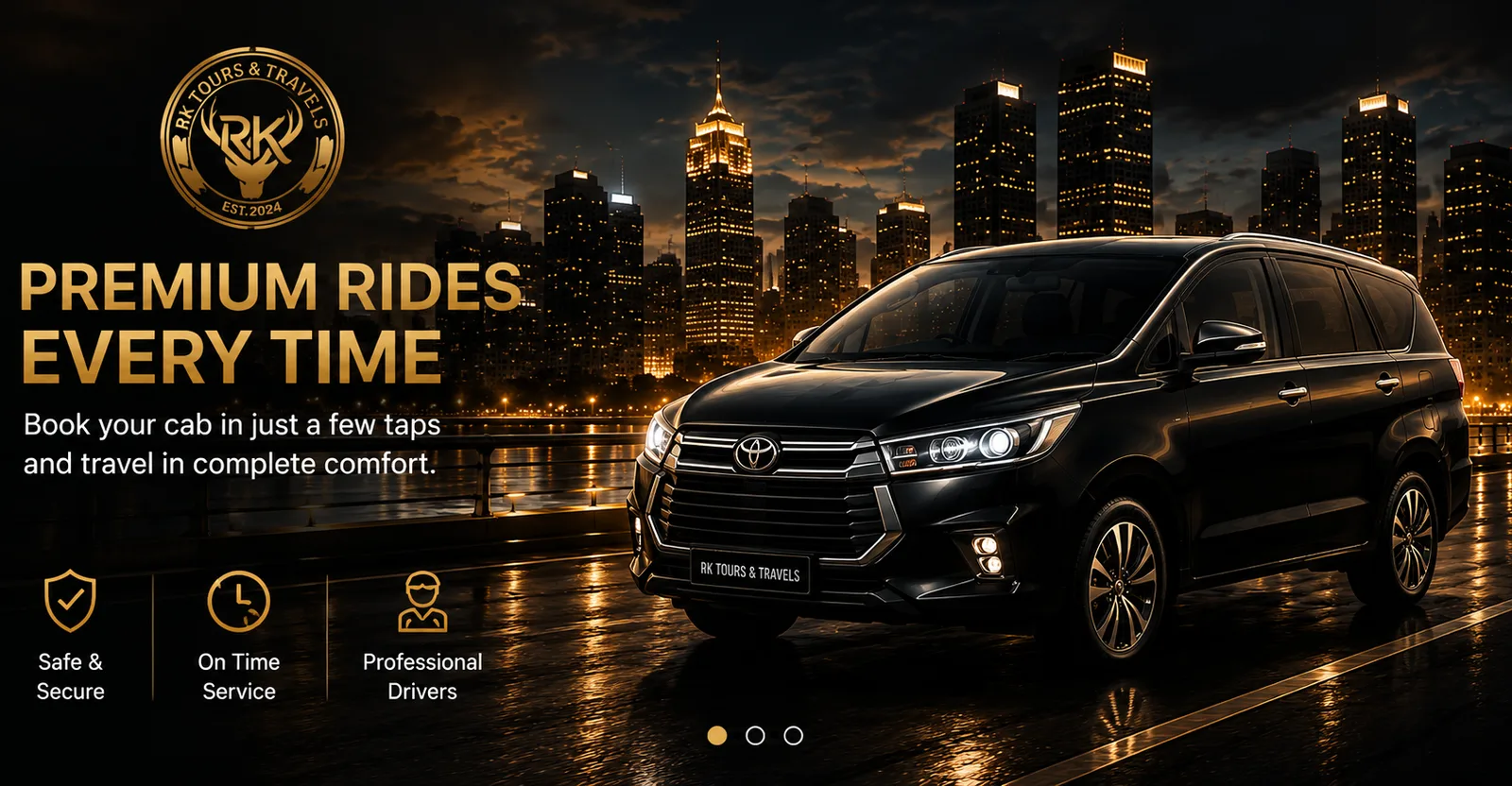 Journeys that stay with you — premium cab booking with RK Tours and Travels, Nagpur